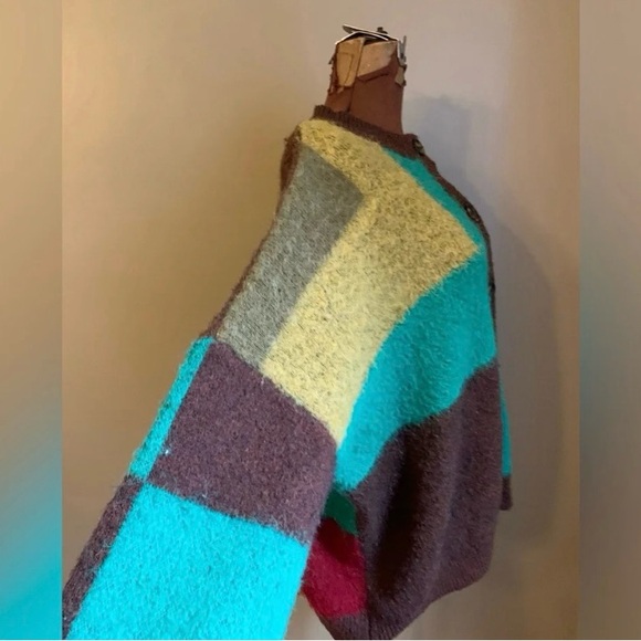 Cider Colorful Block Pattern Cardigan - Picture 3 of 8